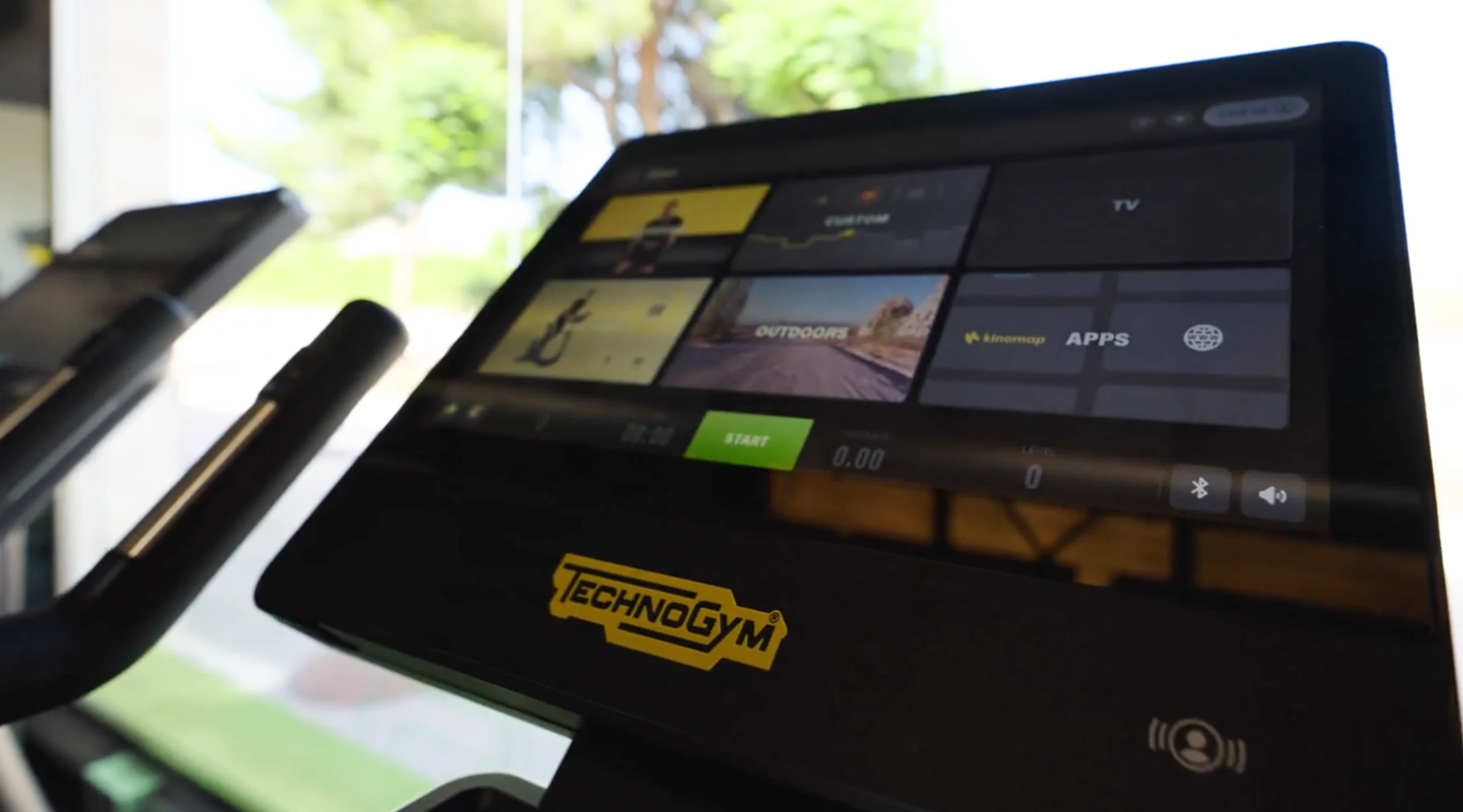 Entertainment options on Technogym cardio equipment at Club Fit Javea